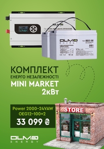 Комплект в сборе (инвертор+аккумулятор) 2000W