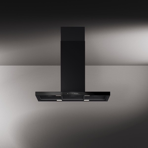 NORMA HOOD 90 BLACK SS+GLASS